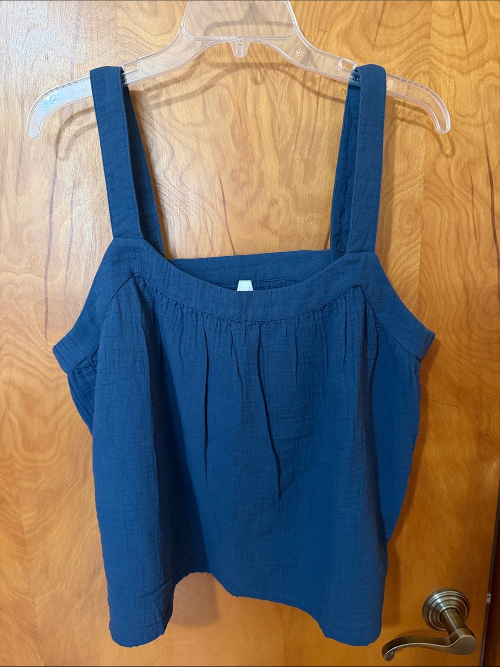 Pact organic cotton coastal double Gauze Tank Top French navy size xl